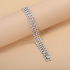 Bulk Layered Marquise Cut Tennis Style Gold Silver CZ Copper Bracelet