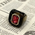 Designer Multi Color Enamel Gold Plated Square Cocktail Ring Bulk