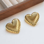 Heart Love 18K Gold Silver Stud Earring For Women Bulk