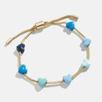 Heart Love 18K Gold Anti Tarnish Adjustable Bracelet For Women Bulk