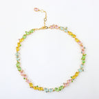 Multi Color Designer Oval-Cut Gold CZ Copper Necklace Combo Set Bulk