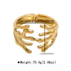 Tree Root 18K Gold Silver Anti Tarnish Openable Kada Bracelet Bulk