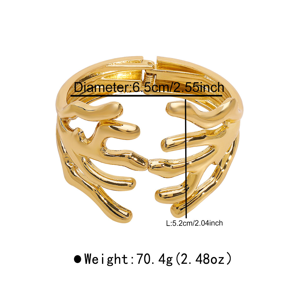 Tree Root 18K Gold Silver Anti Tarnish Openable Kada Bracelet Bulk