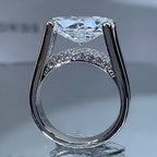 Diamond Solitaire Cubic Zirconia Silver Anti Tarnish Ring Women Bulk