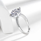 Solitaire Silver Cubic Zirconia Anti Tarnish Free Size Ring Women Bulk