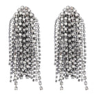 18K Gold Silver Rhinestone Dangler Chandelier Tassel Earring Bulk