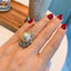 Pearl Cubic Zirconia 18K Gold Silver Anti Tarnish Adjustable Ring Bulk