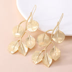 Leaf Flower 18K Gold Plated Anti Tarnish Necklace Earring Set Bulk