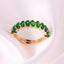 Bulk Green Red Purple Floral Gold CZ Copper Adjustable Eternity Ring
