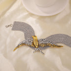 Bird Rhinestone 18K Gold Silver Anti Tarnish Choker Necklace Bulk