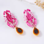 Lobster Charm Pink Acrylic Dangler Earring For Women Bulk