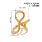 Wave Glossy 18K Gold Plated Silver Anti Tarnish Adjustable Ring Bulk