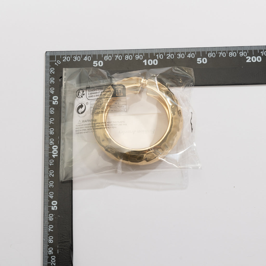 Beaten Finish 18K Gold Silver Anti Tarnish Kada Bangle Bracelet Bulk