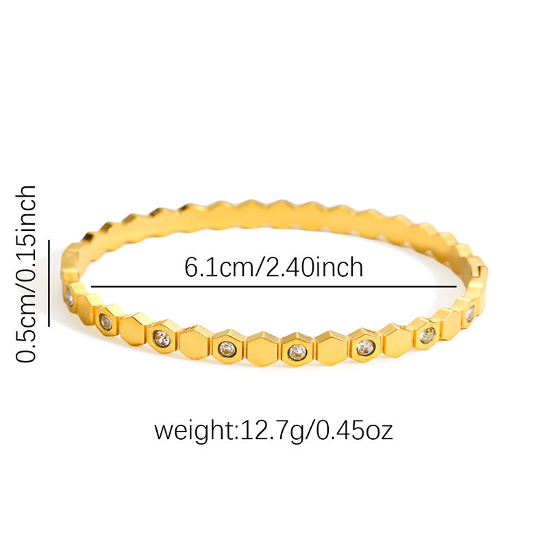 Bulk Rose Silver Gold CZ Anti Tarnish Stainless Steel Cuff & Kada