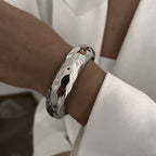Beaten Finish 18K Gold Silver Anti Tarnish Kada Bangle Bracelet Bulk