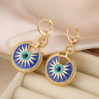 White Blue Evil Eye Gold Copper Earring Pendant Chain For Women Bulk