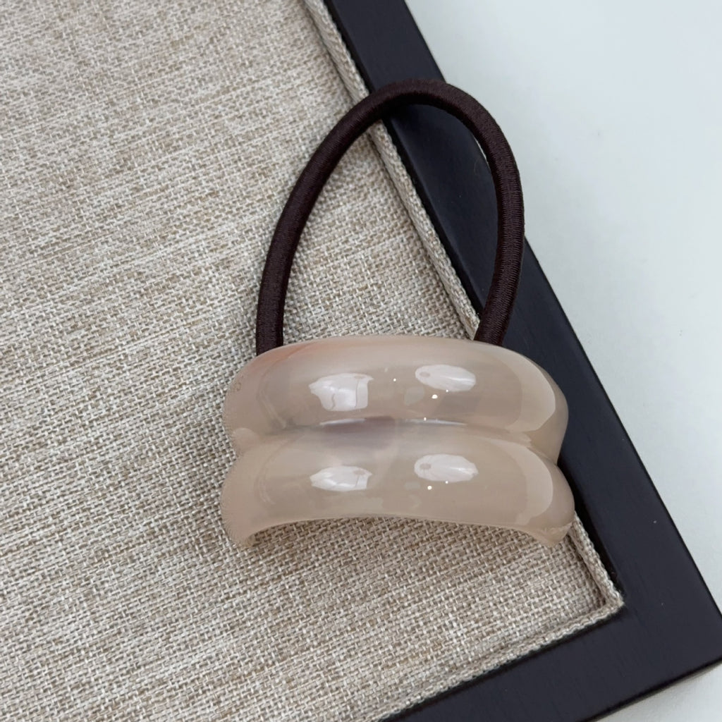 Acrylic White Green Red Beige Brown Hair Band Rubber Band Hair Accessories For Women Kids
