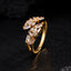 Designer Baguette & Marquise Gold Silver CZ Copper Adjustable Ring Bulk
