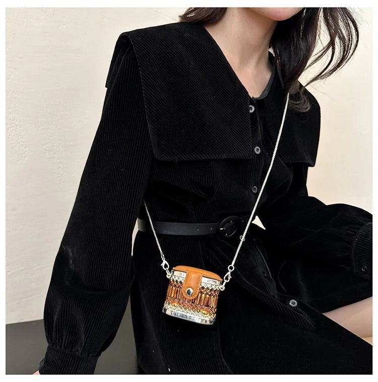 Rectangle Brown Green Shoulder Cross body Small Chain Box Bag Bulk
