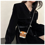 Rectangle Brown Green Shoulder Cross body Small Chain Box Bag Bulk