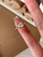 Princess Drop Solitaire CZ Gold Anti Tarnish Ring Pack Of 2 Bulk
