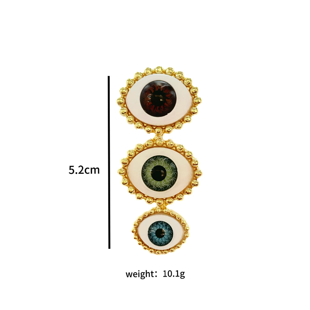 Designer Multi Evil Eye Gold Plated Adjustable Ring For Women Wholesale