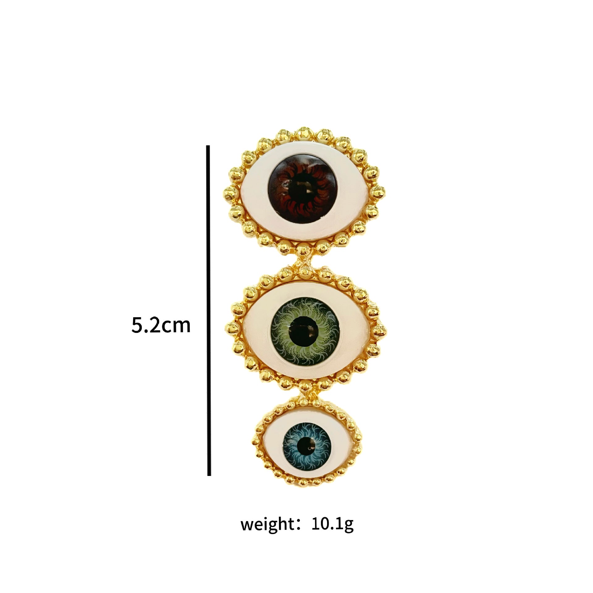 Designer Multi Evil Eye Gold Plated Adjustable Ring For Women Wholesale