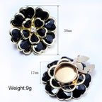 Bulk Multi Color Designer Flower Style Gold Crystal Brass Button Cover