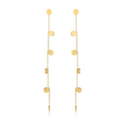 18K Gold Silver Stainless Steel Anti Tarnish Dangle Long Tassel Chain Earrings For Women