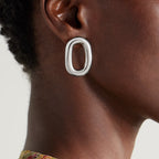 Modern Dual Tone Chain Link Gold Silver Copper Ear Cuff Earrings Bulk