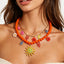 Multi Color Charm Celestial Gold Plated Beads Necklace For Women Bulk