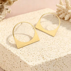 Multi Color Geometric Circle Square Gold Hoop Earrings For Women Bulk