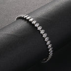 Bulk White Tennis Style Silver Plated CZ Anti Tarnish Brass Bracelet