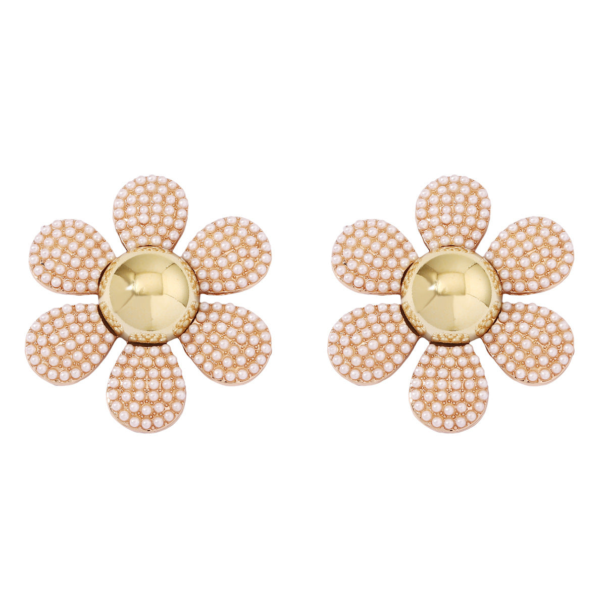 Rainbow Pearl Multi Rhinestone 18K Gold Stud Anti Tarnish Earring Bulk