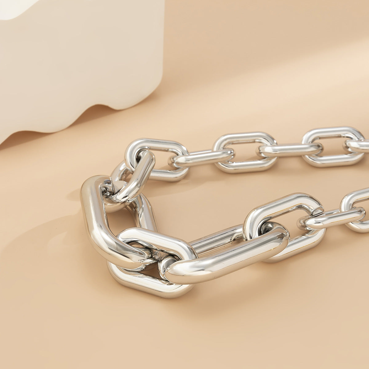 Curb Single Layer Gold Silver Hip Hop Joint Link Chain Necklace Bulk