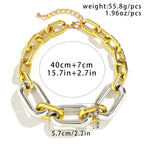 Two Tone Link Silver Gold Anti Tannish Necklace For Women Bulk