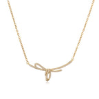 Bow Knot Gold Silver CZ Anti Tarnish Necklace Earrings Set Bulk