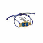 Evil Eye Bird Star 18K Gold CZ Enamel Adjustable Thread Bracelet Bulk