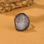White Black Gemstone Crystal Adjustable Ring For Women Bulk