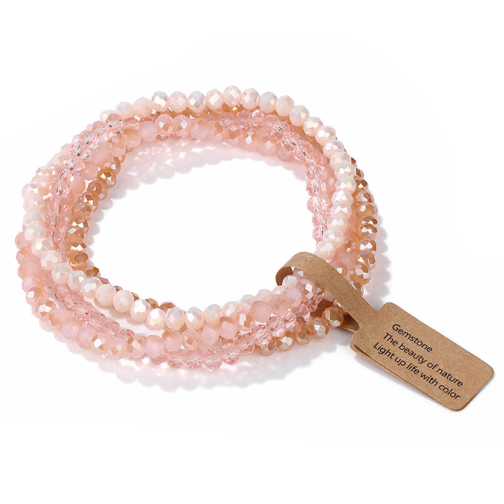 Triple Layer Multicolor Beads Adjustable Layer Stackable Bracelet Bulk