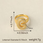 All Initial Letter Alphabets CZ Gold Anti Tarnish Adjustable Ring Bulk