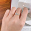Gold Trilogy Cubic Zirconia Copper Adjustable Ring For Women Bulk