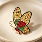 Multi Color Butterfly Gold Plated Rhinestone Brooch For Women Bulk