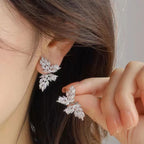 Wholesale Butterfly Silver Plated CZ Anti Tarnish Copper Stud Earrings