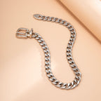 18K Gold Plated Anti Tarnish Curb Neck Belt Choker Necklace Women Bulk