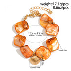 Shell Multi Gemstone Beads 18K Gold Anti Tarnish Bracelet Women Bulk
