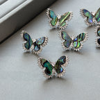 Shall Butterfly Cubic Zirconia Silver Anti Tarnish Stud Earring Bulk