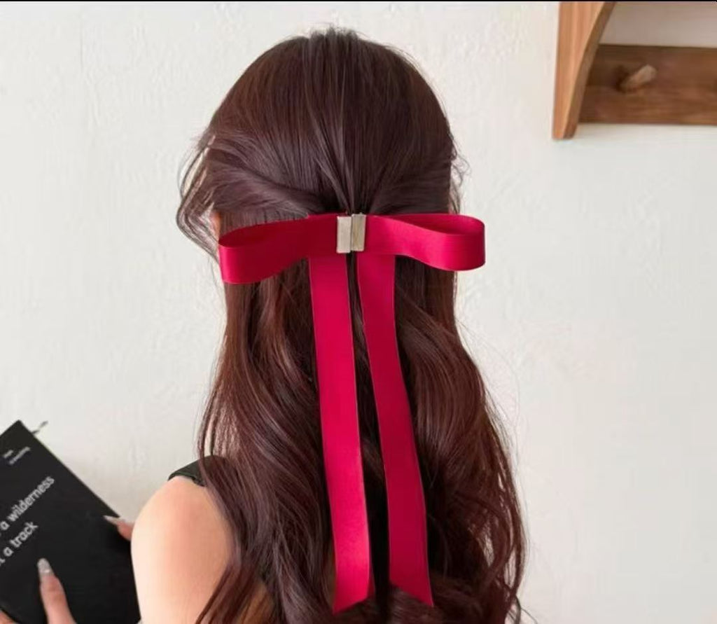 Multi Color Magnetic Bow Gold Plated Plain Hair Accessories For Women Bulk