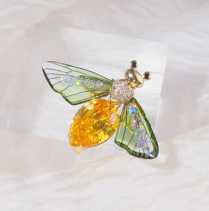 Multi Color Butterfly Gold Crystal Brooch For Women Bulk