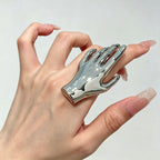Designer Sculptural Hand Gold Silver Plated Cocktail Ring Wholesale